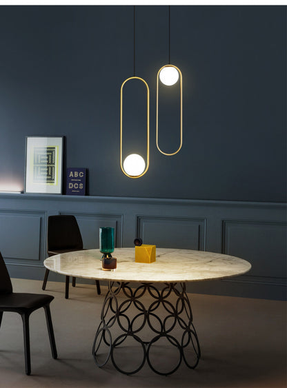 Staircase Long Pendant Light Modern Light Nordic Loft Apartment Duplex Rotating Light Creative Personality Simple Living Room Pendant Light