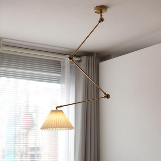 New Adjustable Dining Room Pendant Light Nordic Designer Island Small Bedroom Work Desk Designer Pleated Lighting Fixture