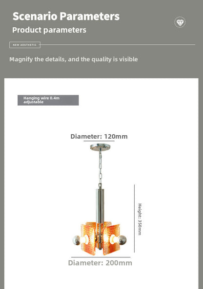 Bauhaus Chrome Silver Bedroom Bedside Pendant Light Designer Model Room Balcony Light Simple Dining Room Bar Pendant Light