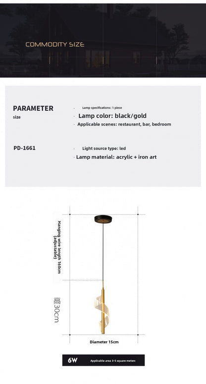 Nordic Art Bedroom Bedside Small Pendant Light Luxury 2021 New Modern Simple Internet Celebrity Designer Style Lighting