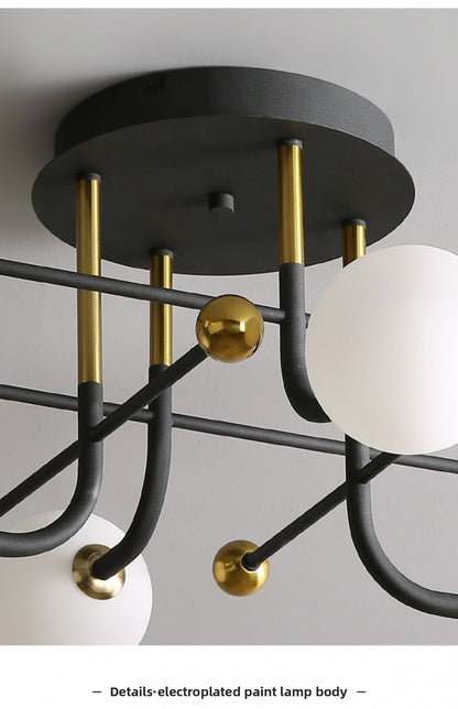 Nordic Ceiling Light Simple Modern Dining Room Living Room Light Elegant Italian Minimalist Creative Magic Bean Light Light Luxury Bedroom Light