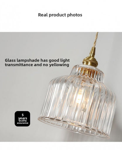 Japanese Style Glass Pendant Light Simple Modern Bedroom Bedside Entrance Corridor Bar Counter Balcony Bay Window Restaurant Homestay Lighting