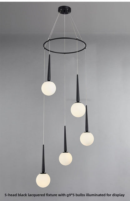 Staircase Chandelier for Duplex, Nordic Loft, Sloping Ceiling, Mezzanine, High Ceiling Villa, Mid-Level, Rotating Staircase, Long Chandelier