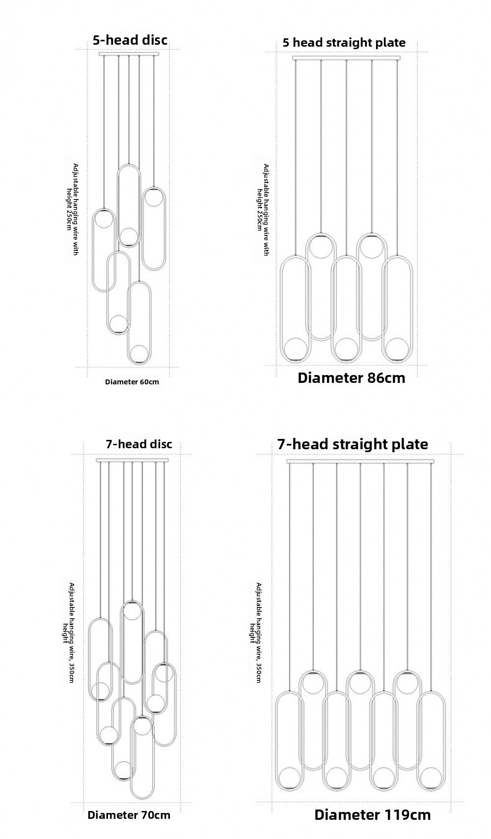 Staircase Long Pendant Light Modern Light Nordic Loft Apartment Duplex Rotating Light Creative Personality Simple Living Room Pendant Light