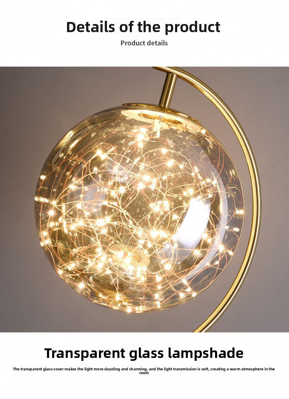 Nordic Light Luxury Floor Lamp Living Room Bedroom Bedside Creative Distinctive Glass Ball Tripod Storage Vertical Table Lamp