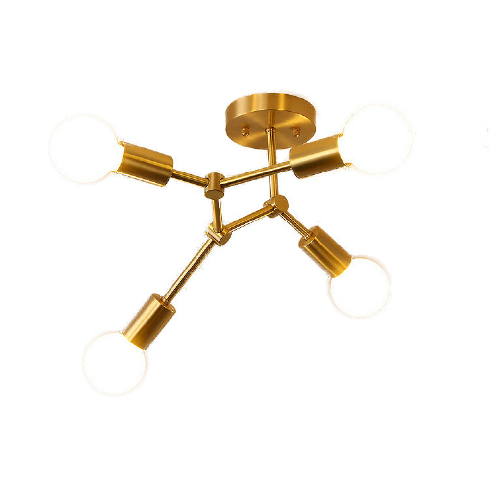 Brass Ceiling Light Creative Personality Nordic Postmodern Minimalist Dining Room Hallway Corridor Foyer Full Copper Bedroom Lighting