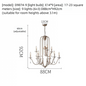 American Style Large Pendant Light for Living Room, Villa, Duplex, French Light Luxury American Iron Art Creative Crystal Homestay Restaurant Lighting