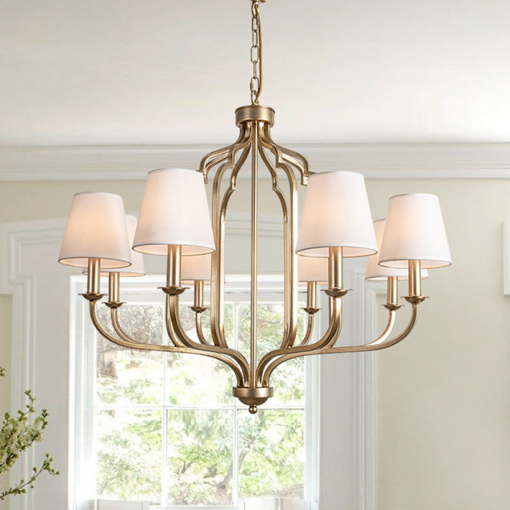 American Style Pendant Light French Retro Villa High-end Living Room Dining Room Light Simple Bedroom Light Home B&B Iron Art Lighting