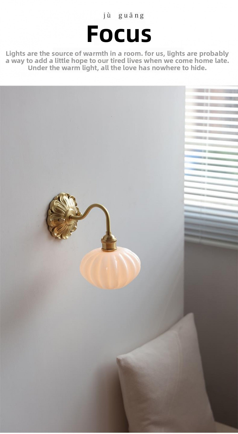 New French Style Vintage Vintage Brass Wall Lamp American Style Bedside Away Entrance Bedroom Mirror Front Makeup Table Lamp