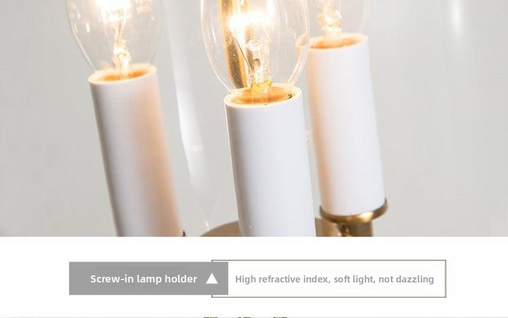 In Stock American Style Restaurant Pendant Light Dining Table Creative Light Luxury Postmodern Glass Hallway Light Entrance Hallway American Style Pendant Light