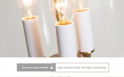 In Stock American Style Restaurant Pendant Light Dining Table Creative Light Luxury Postmodern Glass Hallway Light Entrance Hallway American Style Pendant Light