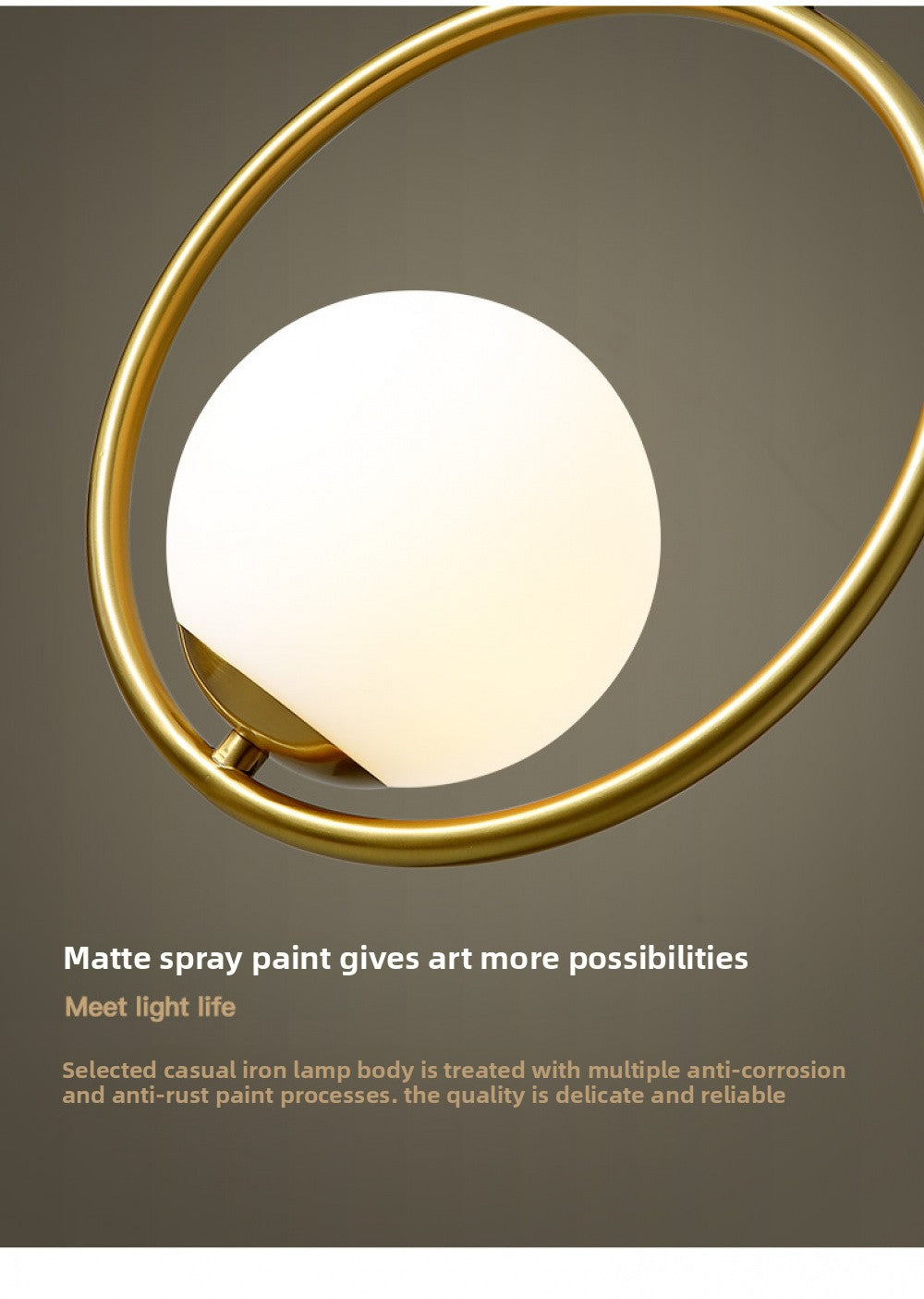 Nordic Style Restaurant Pendant Light Single Head Bedroom Bedside Lamp Bar Creative Personality Simple Modern All-Copper Lamp