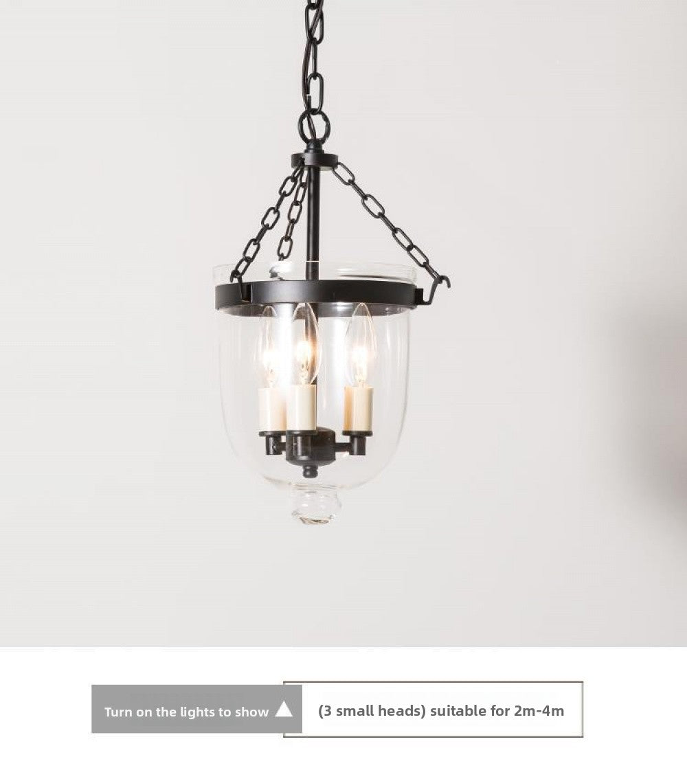 In Stock American Style Restaurant Pendant Light Dining Table Creative Light Luxury Postmodern Glass Hallway Light Entrance Hallway American Style Pendant Light