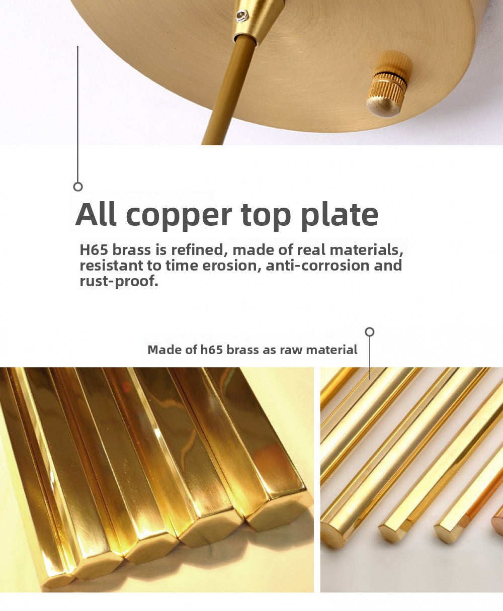 Aisle Light All-Copper Light Foyer Simple Modern Style Unique Room Light Entrance Balcony Corridor Brass Ceiling Light