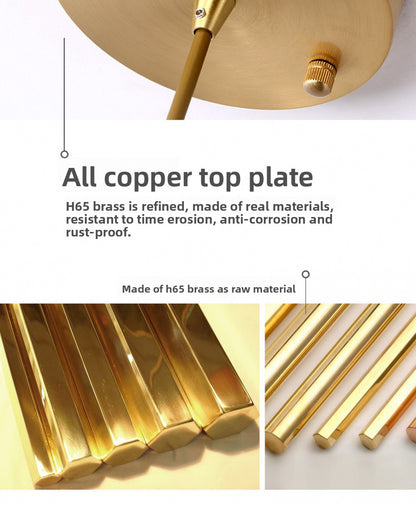 Aisle Light All-Copper Light Foyer Simple Modern Style Unique Room Light Entrance Balcony Corridor Brass Ceiling Light