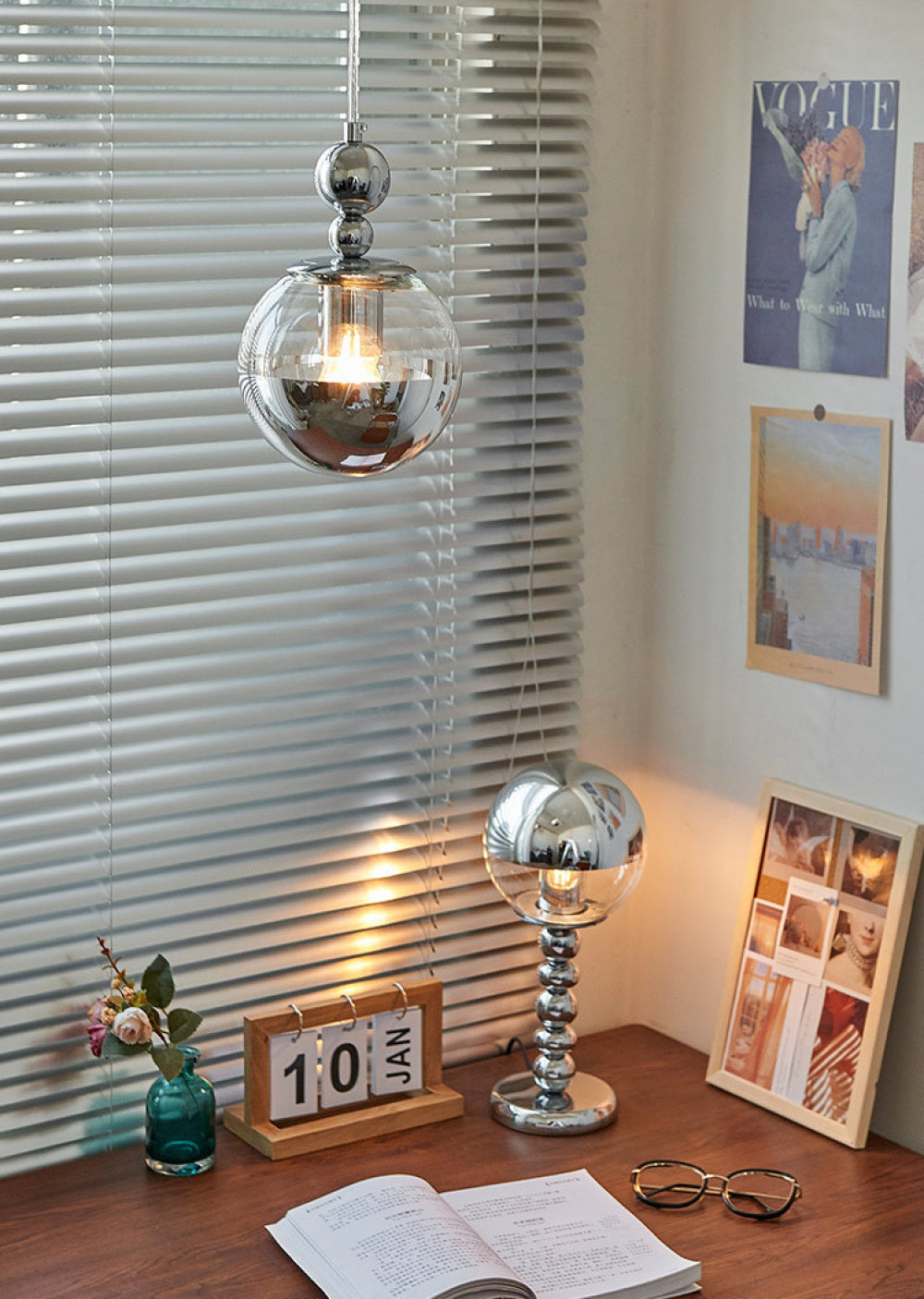 Bauhaus Chrome Silver Bedroom Bedside Pendant Light Designer Model Room Balcony Light Simple Dining Room Bar Pendant Light