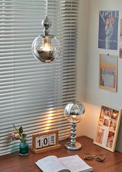 Bauhaus Chrome Silver Bedroom Bedside Pendant Light Designer Model Room Balcony Light Simple Dining Room Bar Pendant Light