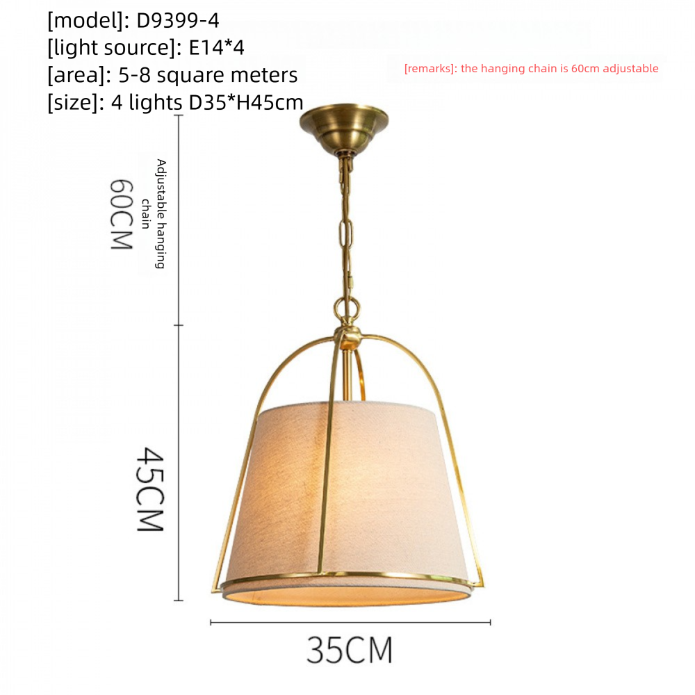 American Style Light Luxury Chandelier Simple Post-modern Cloakroom Bedroom Distinctive Creative Restaurant Study Aisle Chandelier