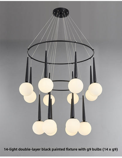 Staircase Chandelier for Duplex, Nordic Loft, Sloping Ceiling, Mezzanine, High Ceiling Villa, Mid-Level, Rotating Staircase, Long Chandelier