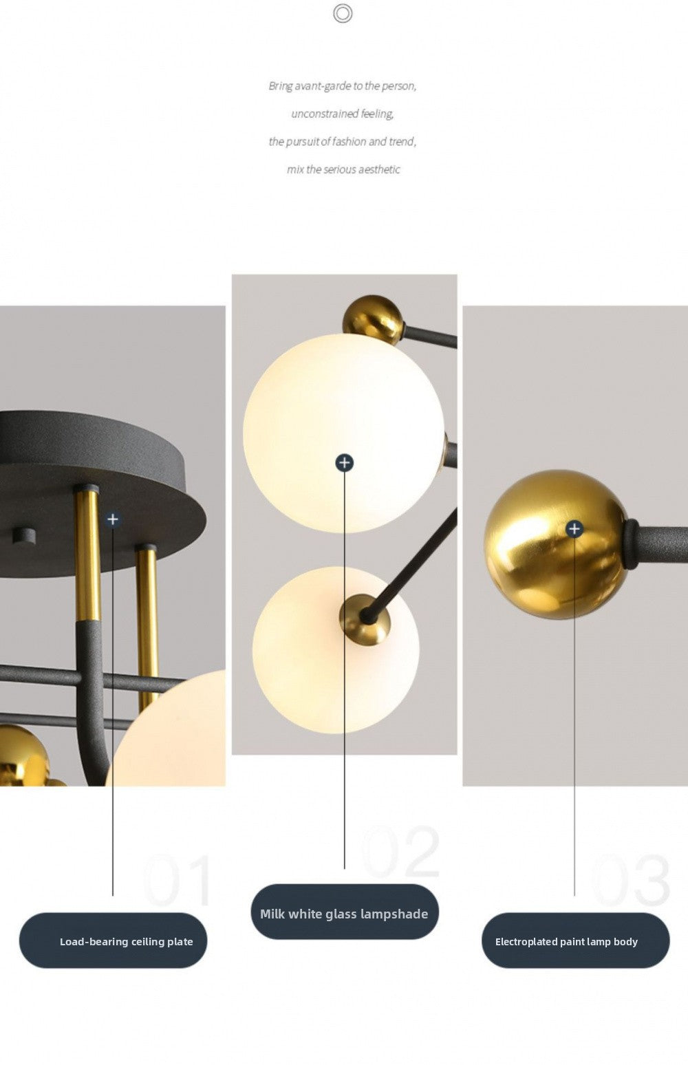 Nordic Ceiling Light Simple Modern Dining Room Living Room Light Elegant Italian Minimalist Creative Magic Bean Light Light Luxury Bedroom Light