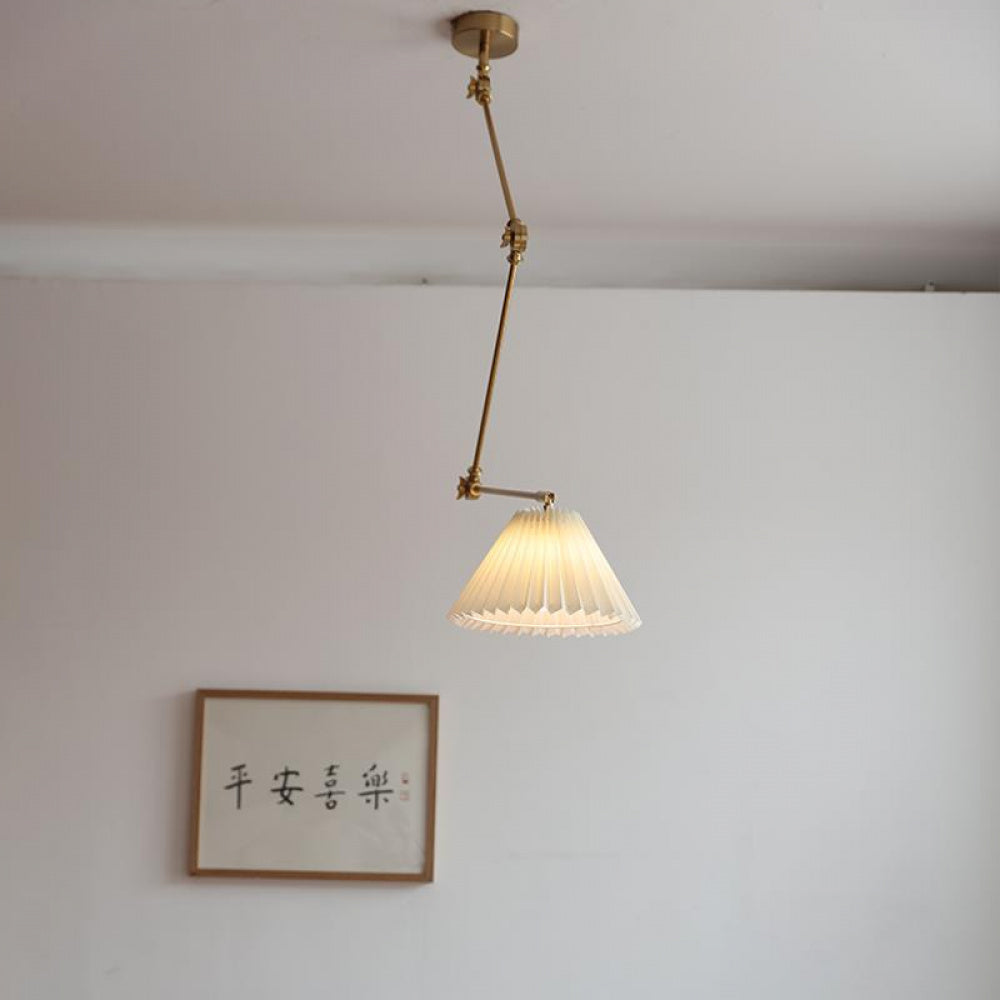 New Adjustable Dining Room Pendant Light Nordic Designer Island Small Bedroom Work Desk Designer Pleated Lighting Fixture