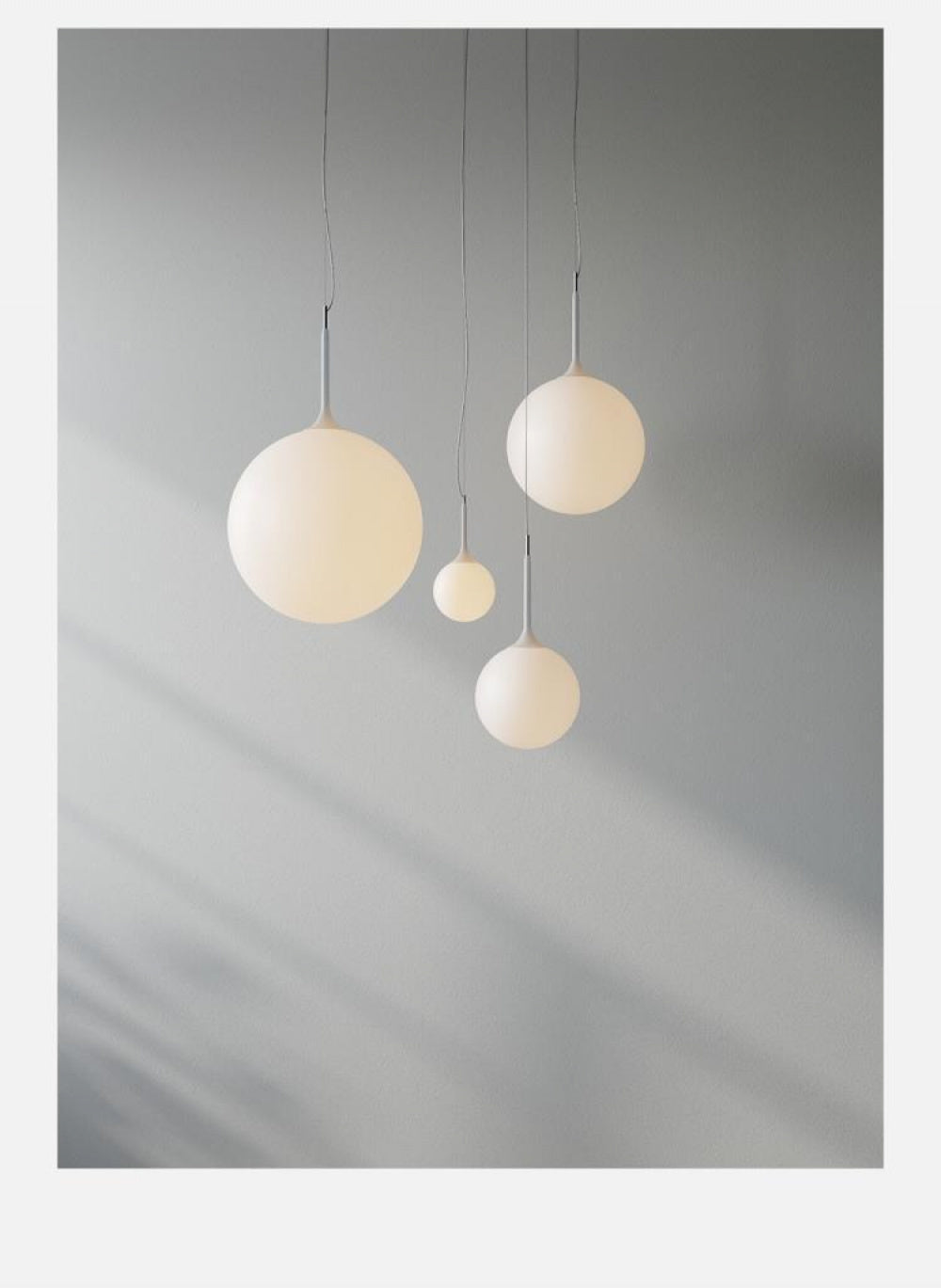 Simple Modern Round Glass Dining Room Pendant Light Nordic Bedroom Bedside Bar Combination Art Duplex Staircase Lighting
