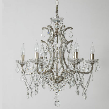 American Style Chandelier Light Luxury Living Room Dining Room Lamp Vintage French Palace Crystal Lamp European Style Villa Princess Room Bedroom Lamp