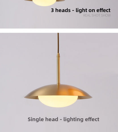 Restaurant Pendant Light Rectangular Nordic Brass Pendant Light Modern Creative Art Industrial Style Bar Round Dining Pendant Light