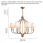 American Style Pendant Light French Retro Villa High-end Living Room Dining Room Light Simple Bedroom Light Home B&B Iron Art Lighting