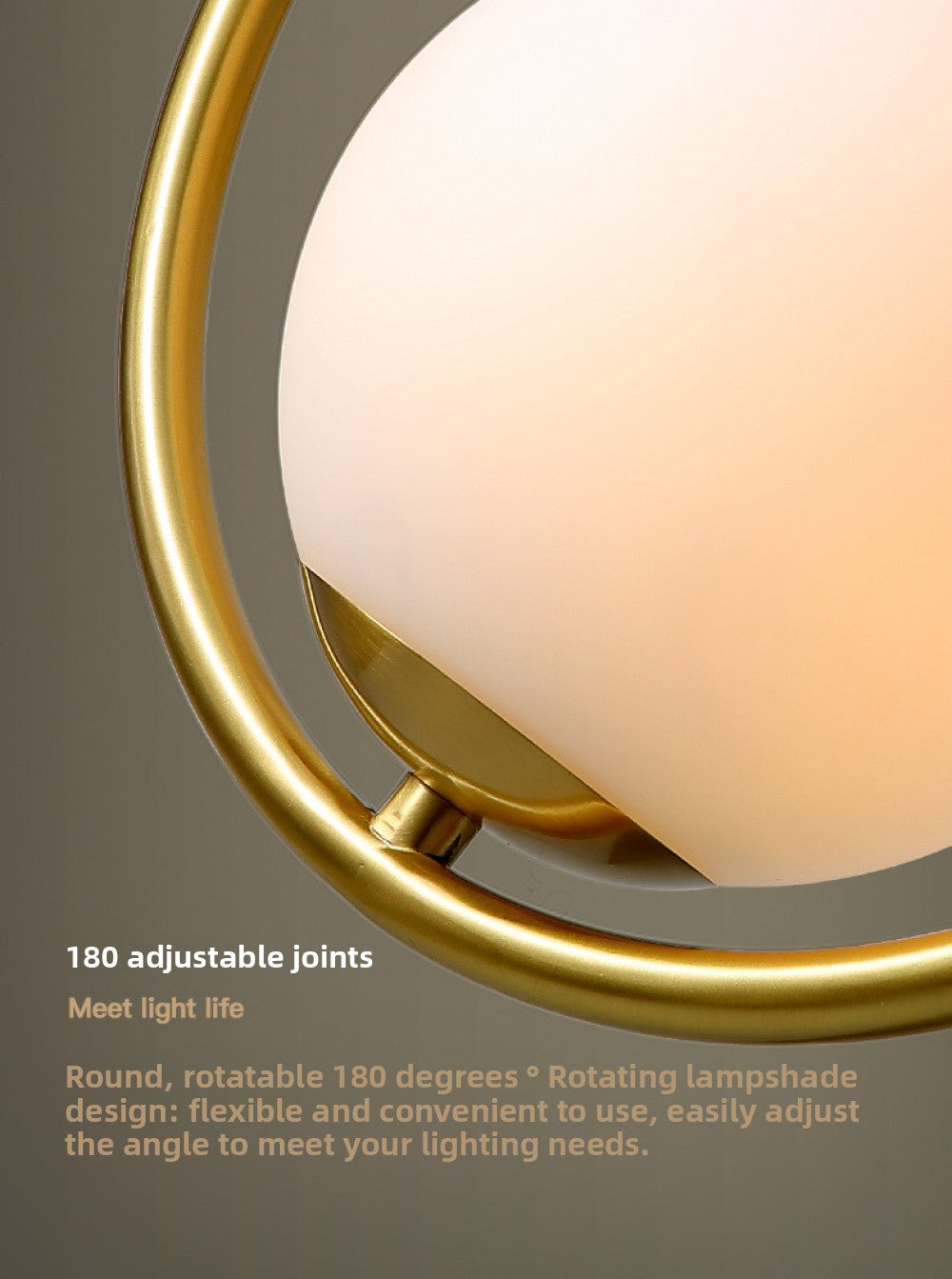 Nordic Style Restaurant Pendant Light Single Head Bedroom Bedside Lamp Bar Creative Personality Simple Modern All-Copper Lamp