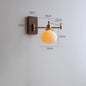 Cross-Border Retro Rotating Wall Lamp Japanese Style Bedside Bedroom Designer with Pull Cord Switch Left and Right Rotatable Long Arm Wall Lamp