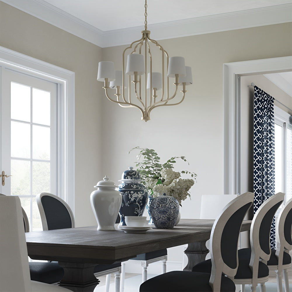 American Style Pendant Light French Retro Villa High-end Living Room Dining Room Light Simple Bedroom Light Home B&B Iron Art Lighting