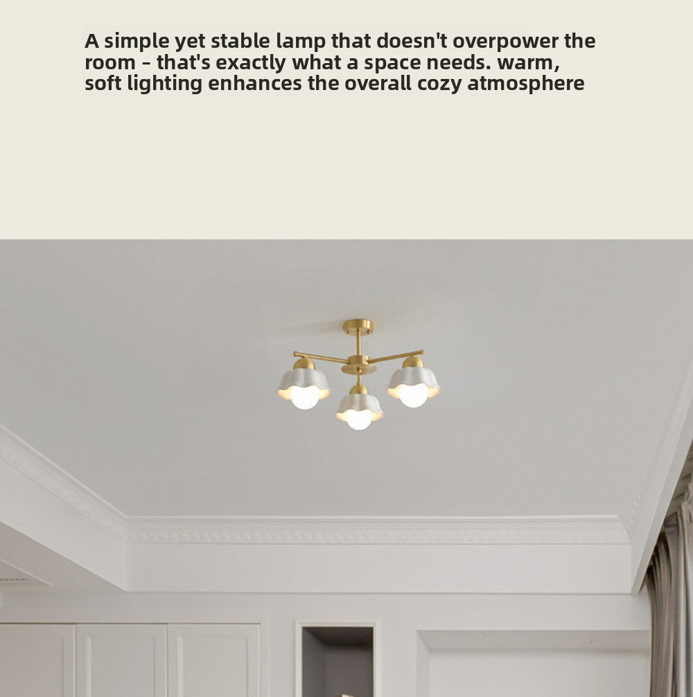 Vintage Living Room Chandelier Ceiling Light Luxury Elegant High-end Palace Style All-copper Ceramic Lighting Dining Room Master Bedroom Lamp