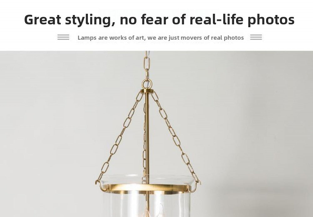 In Stock American Style Restaurant Pendant Light Dining Table Creative Light Luxury Postmodern Glass Hallway Light Entrance Hallway American Style Pendant Light