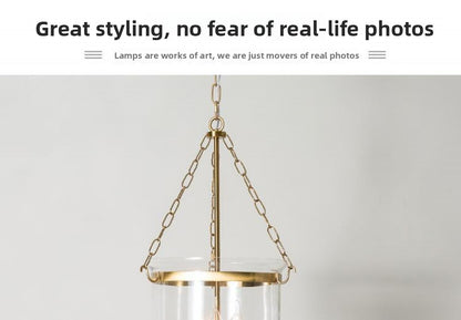 In Stock American Style Restaurant Pendant Light Dining Table Creative Light Luxury Postmodern Glass Hallway Light Entrance Hallway American Style Pendant Light