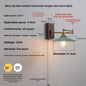 Nordic Japanese Style Bedroom Bedside Wall Lamp Copper Color Retro Simple Stair Aisle Lamp Living Room TV Background Wall Wall Lamp