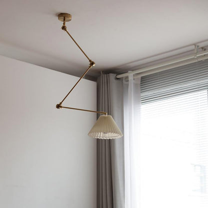 New Adjustable Dining Room Pendant Light Nordic Designer Island Small Bedroom Work Desk Designer Pleated Lighting Fixture