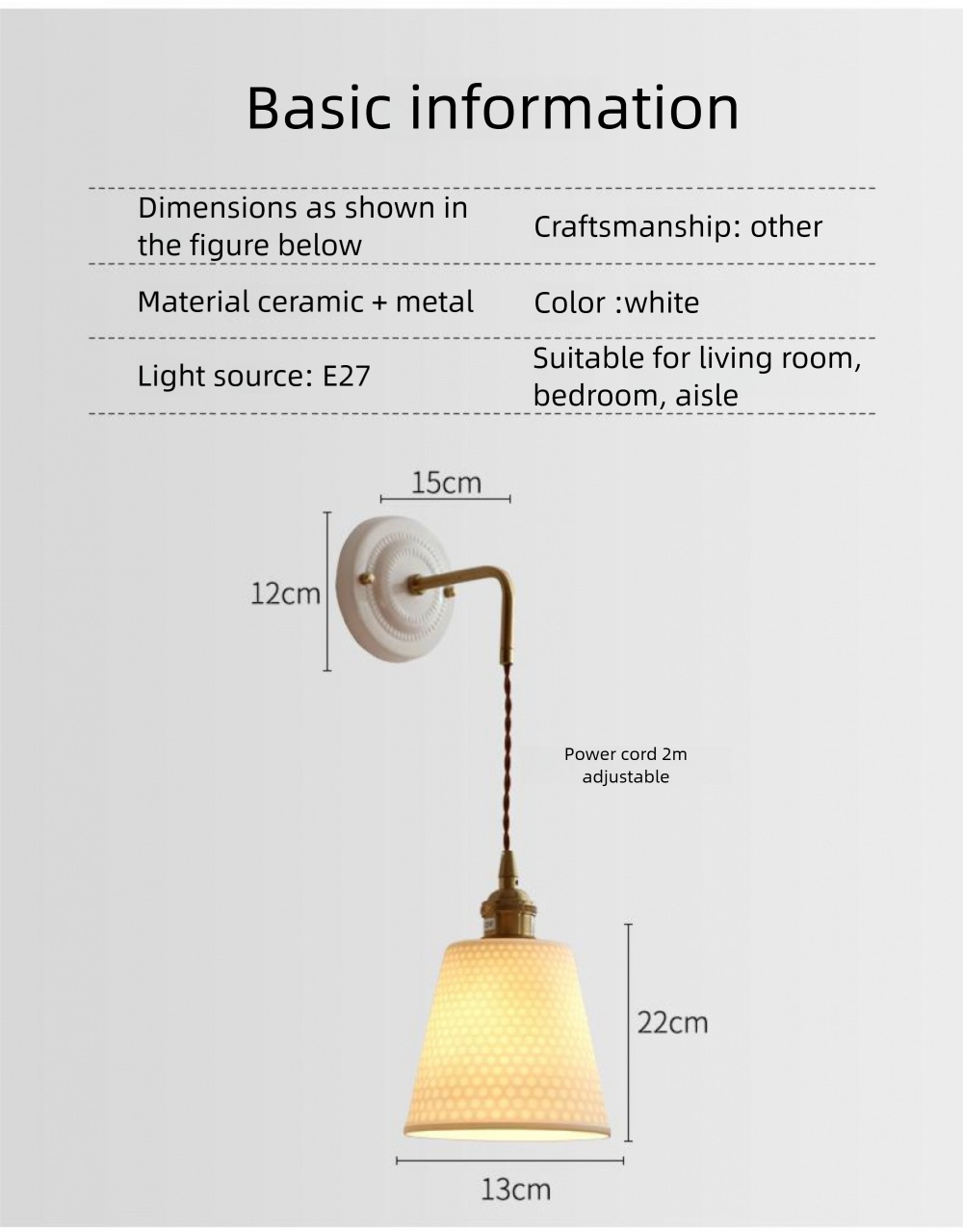 New Japanese Style Ceramic Wall Lamp Ceramic Base Bedroom Bedside Background Wall Designer Homestay Window Hanging Wall Light Fixture