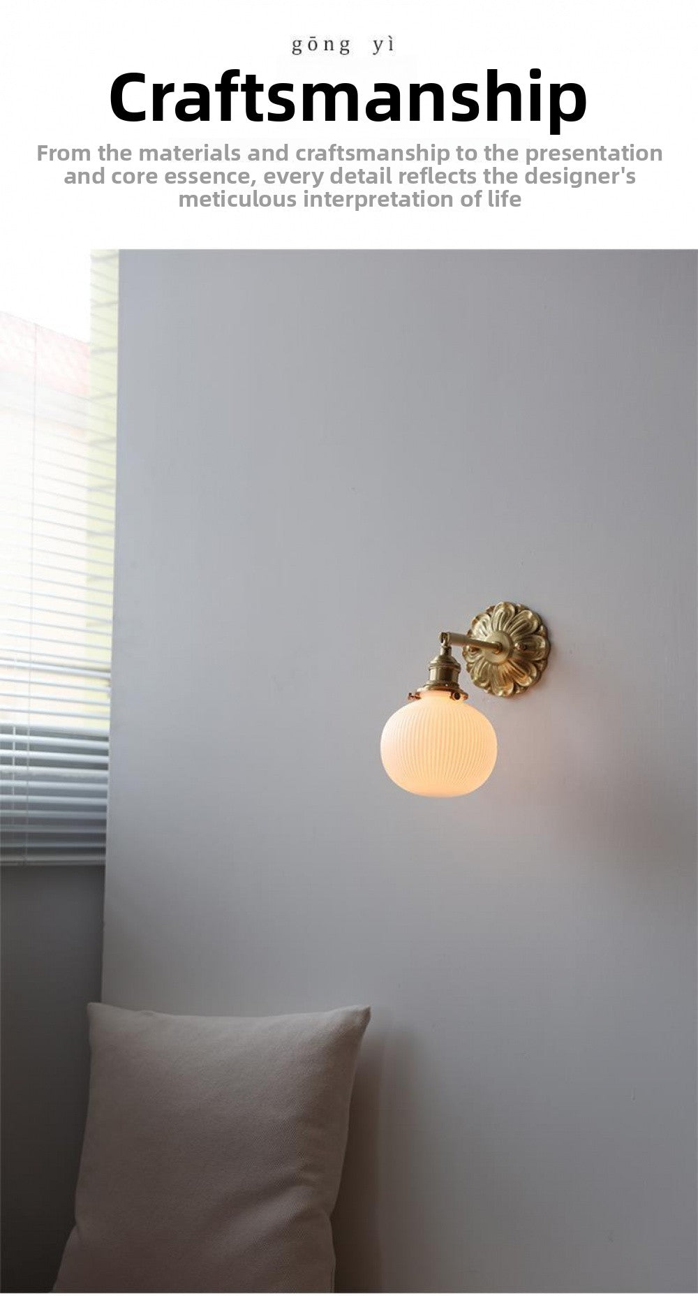 New French Style Vintage Vintage Brass Wall Lamp American Style Bedside Away Entrance Bedroom Mirror Front Makeup Table Lamp