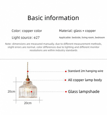 Japanese Style Glass Pendant Light Simple Modern Bedroom Bedside Entrance Corridor Bar Counter Balcony Bay Window Restaurant Homestay Lighting