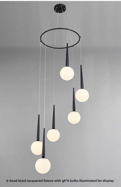 Staircase Chandelier for Duplex, Nordic Loft, Sloping Ceiling, Mezzanine, High Ceiling Villa, Mid-Level, Rotating Staircase, Long Chandelier