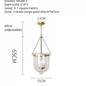 In Stock American Style Restaurant Pendant Light Dining Table Creative Light Luxury Postmodern Glass Hallway Light Entrance Hallway American Style Pendant Light