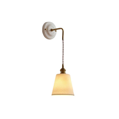 New Japanese Style Ceramic Wall Lamp Ceramic Base Bedroom Bedside Background Wall Designer Homestay Window Hanging Wall Lamp
